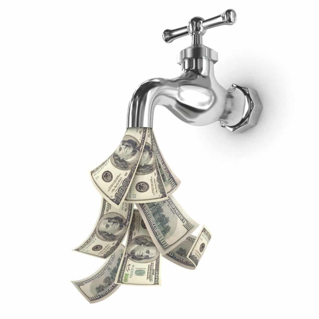Buy a house for cash liquid money faucet