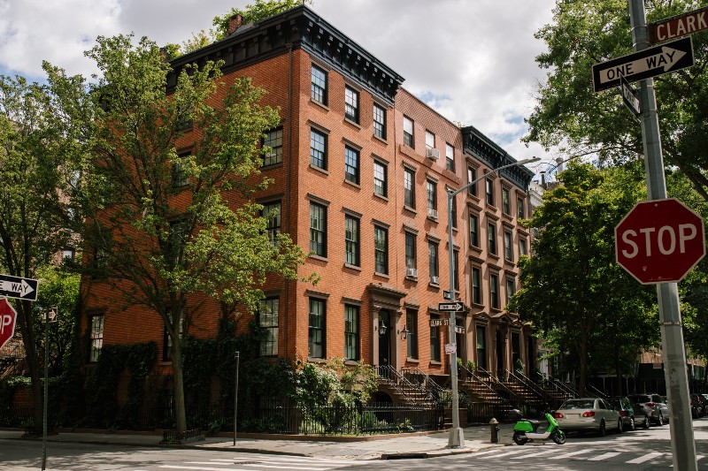 A house building in Brooklyn, NY.