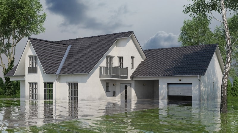 A homeowners plans to sell a flooded house in New York.